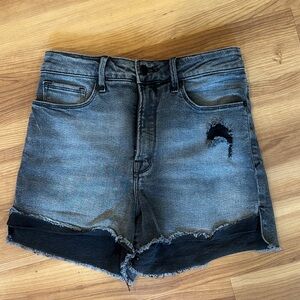 Good American Faded Black Jean Shorts